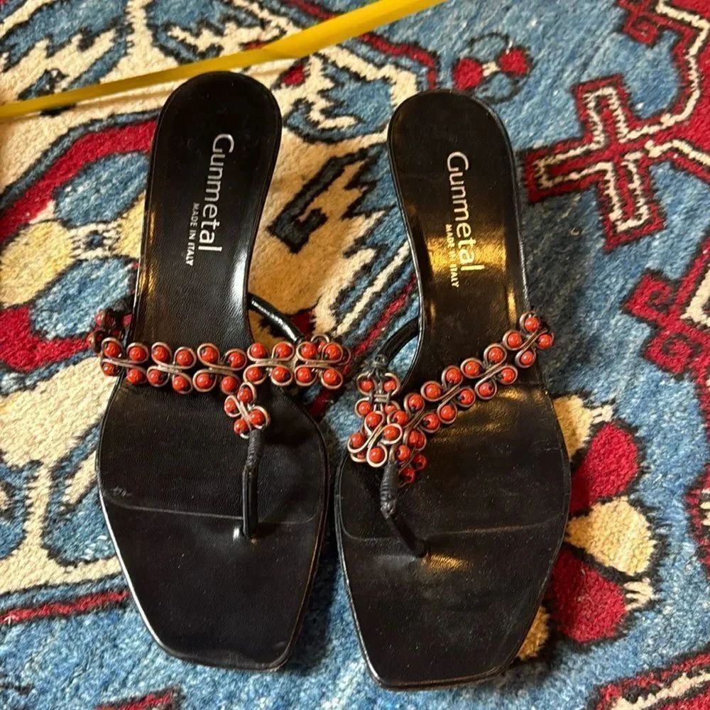 Black Thong Sandals